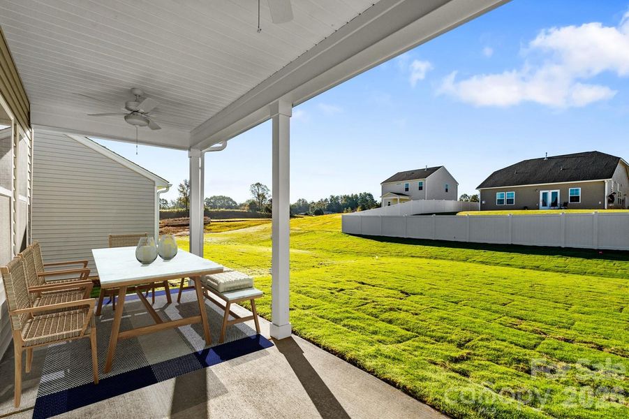 Representative Ford Covered Porch Virtually Staged