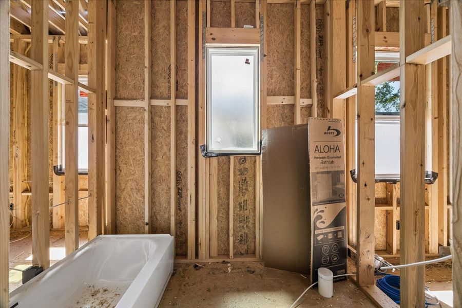 Alternate view of Jack and Jill Bathroom *Current construction 4/7/26