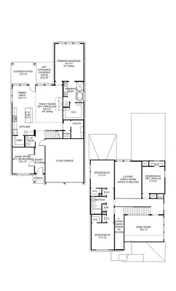 2D floor plan layout of this home in Marvida, Cypress, TX (Image 4).