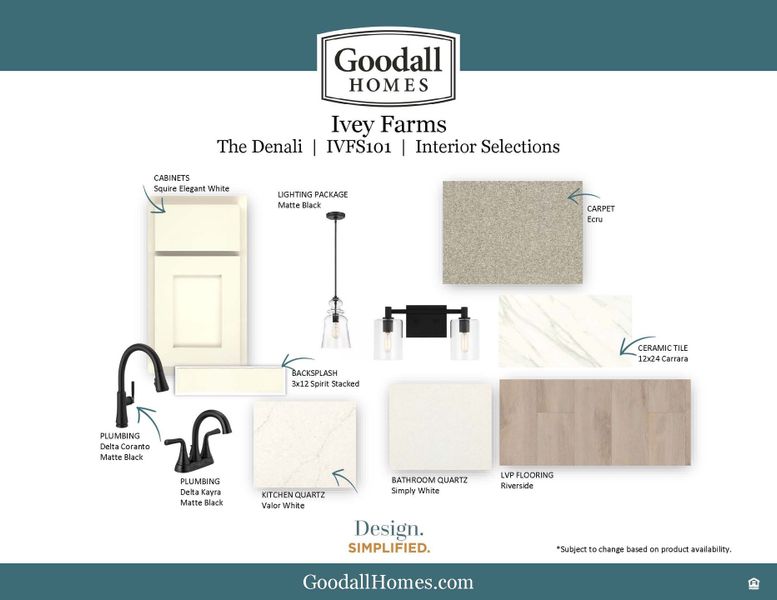 Sample of building materials used in homes in Ivey Farms, Farragut (Image 3). Sample of building materials used in homes in Ivey Farms, Farragut (Image 3).