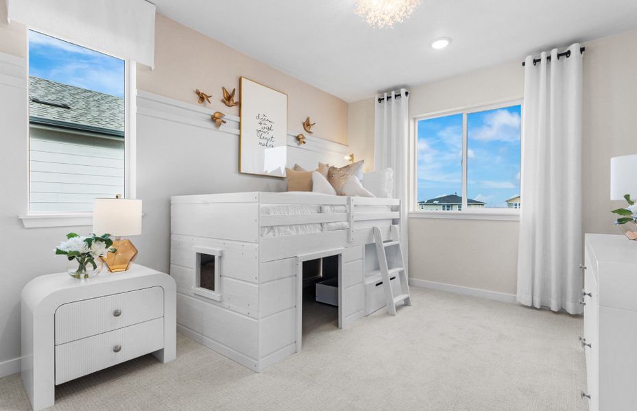 Representative furnished interior of a home built from the Rowen by Pulte Homes in Barefoot Village, Longmont (Image 13).