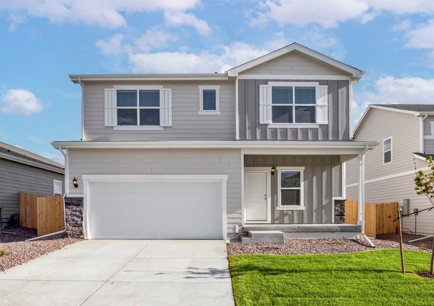 The Sage is a beautiful two story home with siding