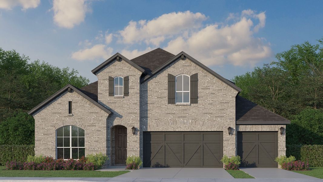Plan 1533 Elevation A with 3 Car Garage Plan 1533 Elevation A with 3 Car Garage