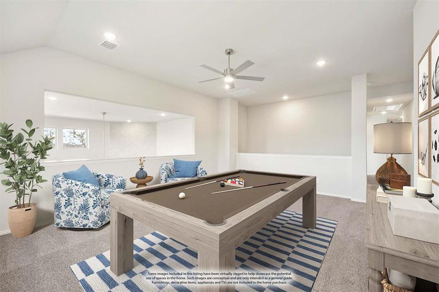 Furnished interior view inside a new home in Sunrise at Garden Valley, Waxahachie (Image 29).