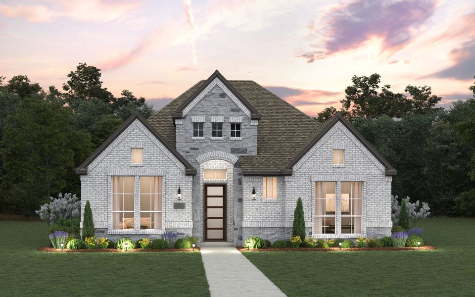 Representative exterior photo of a completed home built from the Danbury – 50' by Chesmar Homes in The Grove Frisco, Frisco, TX (Image 5).