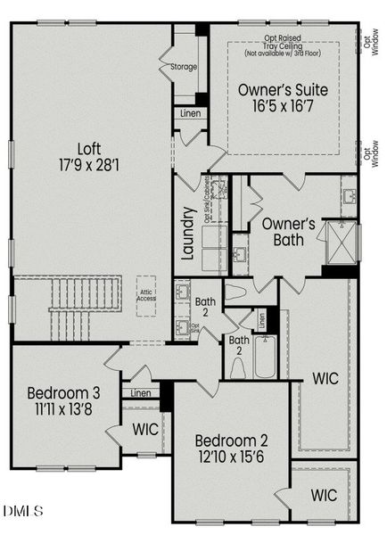 2D floor plan layout of this home in Rockport, Wake Forest, NC (Image 2). 2D floor plan layout of this home in Rockport, Wake Forest, NC (Image 2).