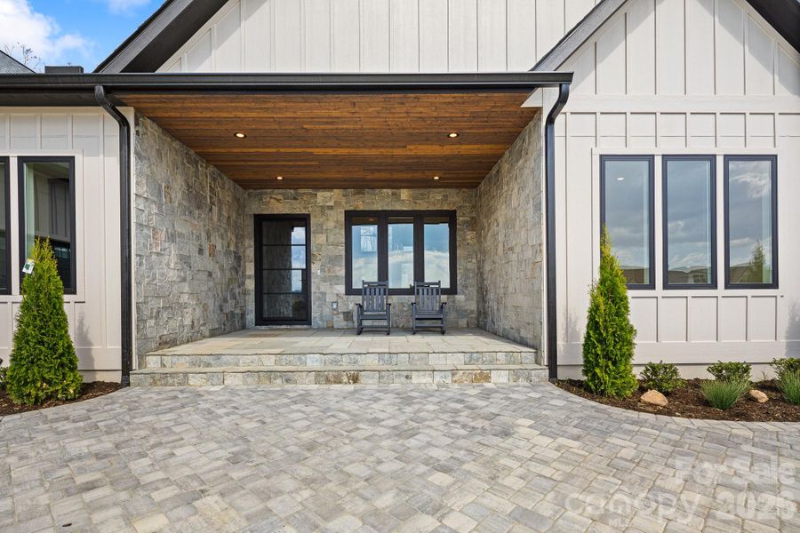 Exterior details and patio area of a home in , Fletcher (Image 4).