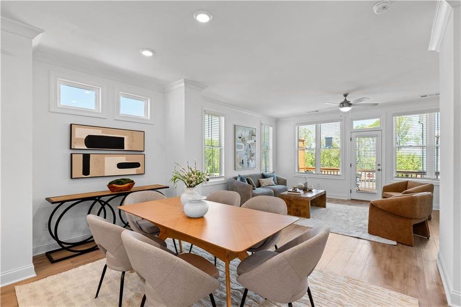 Furnished interior view inside a new home in Palisades Townhomes, Cumming (Image 8).