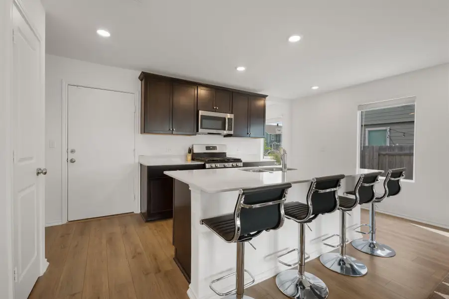 Furnished interior view inside a new home in Stoney Ridge, Del Valle (Image 8). Furnished interior view inside a new home in Stoney Ridge, Del Valle (Image 8).