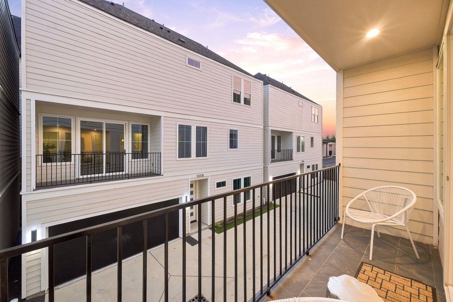Exterior details and patio area of a home in , Houston (Image 3).