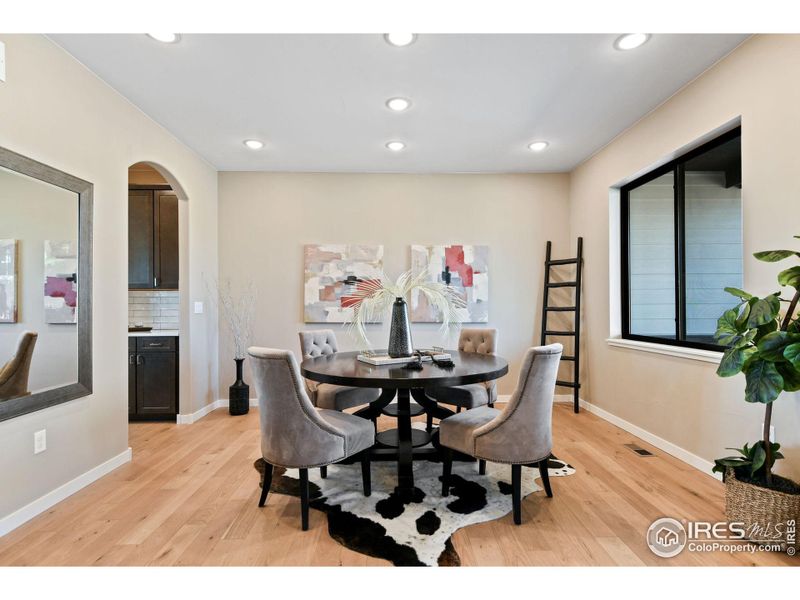 You'll want an excuse to entertain in the stylish dining room