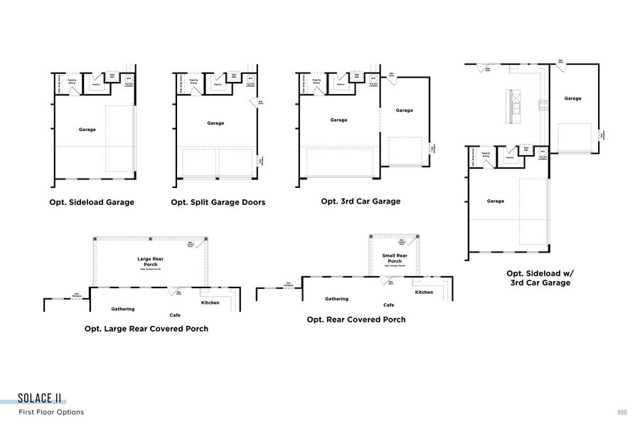 2D floor plan layout for the Solace II by DRB Homes in Northridge Park, Murfreesboro, TN (Image 5).