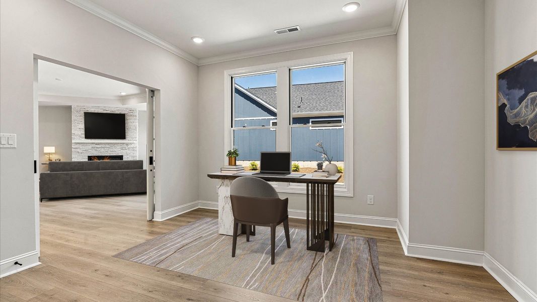 Furnished interior view inside a new home in The Courtyards on Robinson Church, Harrisburg (Image 10).
