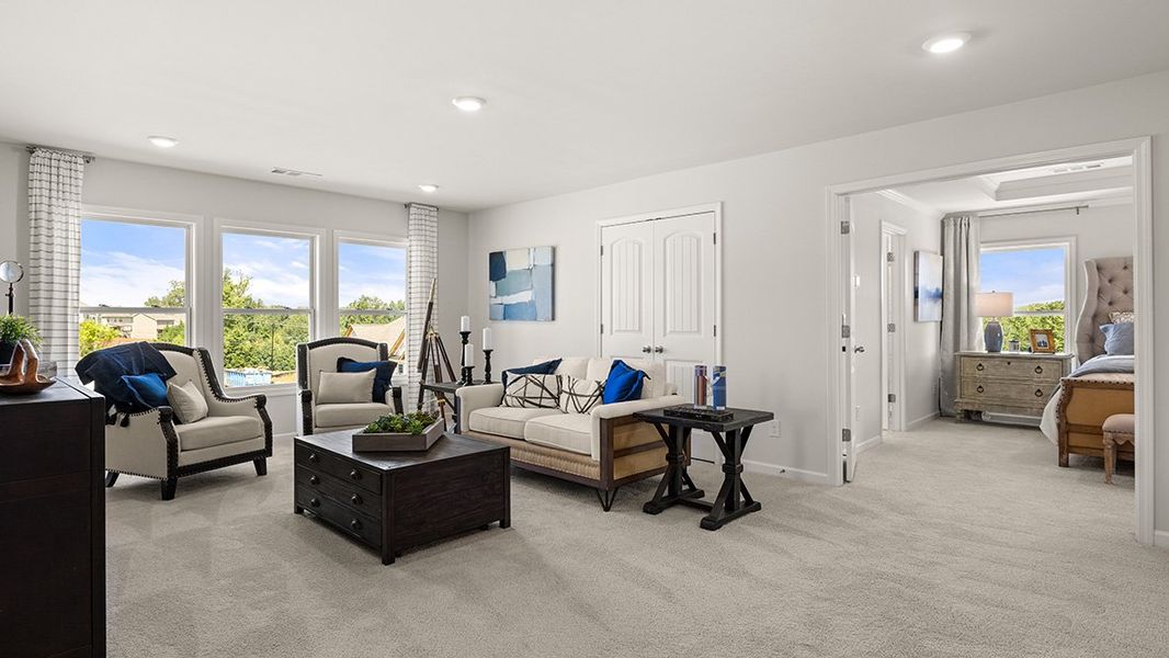 Representative furnished interior of a home built from the BELLVIEW by D.R. Horton in Haven Abbey, Cumming (Image 32).