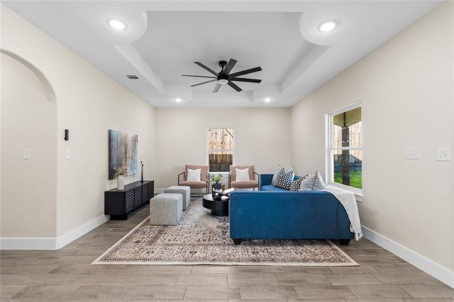Furnished interior view inside a new home in , Granbury (Image 33). Furnished interior view inside a new home in , Granbury (Image 33).