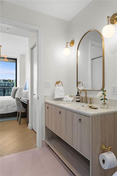 Furnished interior view inside a new home in NoMad Residences, Miami (Image 8).