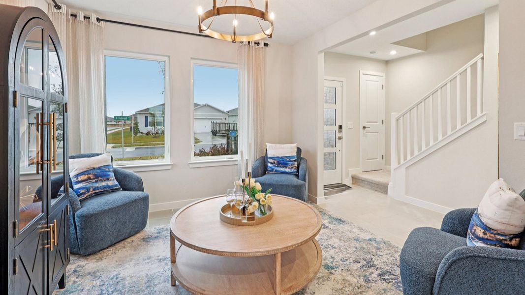 Furnished interior view inside a new home in Hamilton Bluff, Haines City (Image 9). Furnished interior view inside a new home in Hamilton Bluff, Haines City (Image 9).