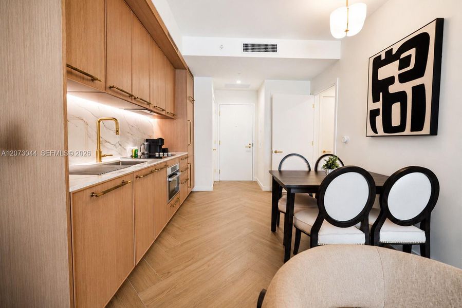 Furnished interior view inside a new home in , Miami (Image 9).