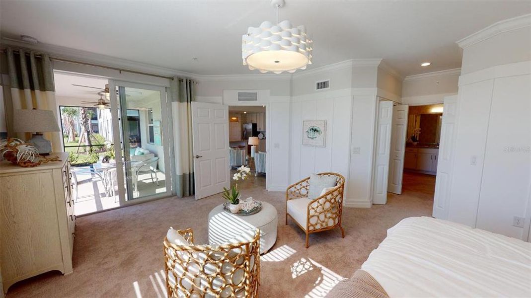 Furnished interior view inside a new home in Wellen Park Golf & Country Club, Venice (Image 17).