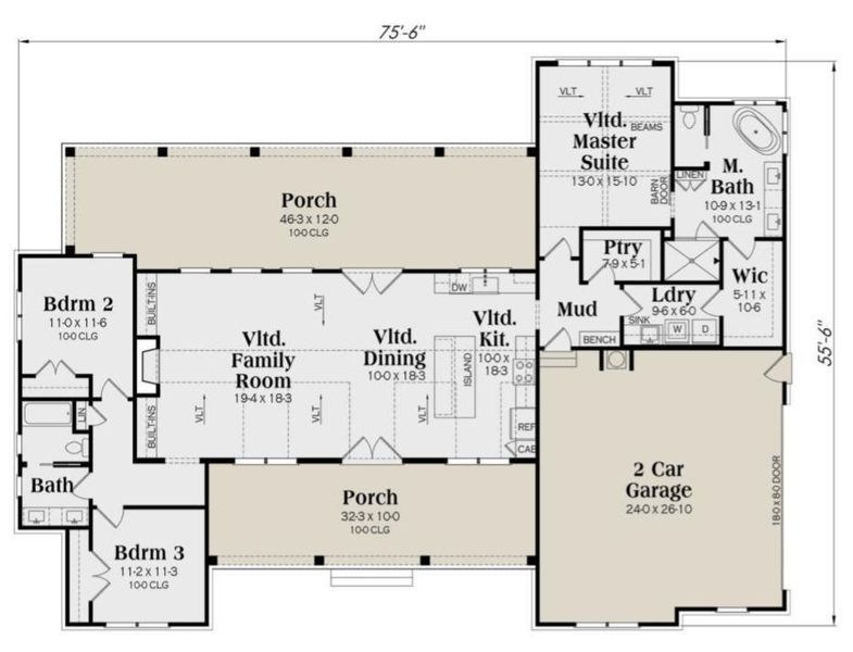 2D floor plan layout of this home in , Edgewood, TX (Image 3).