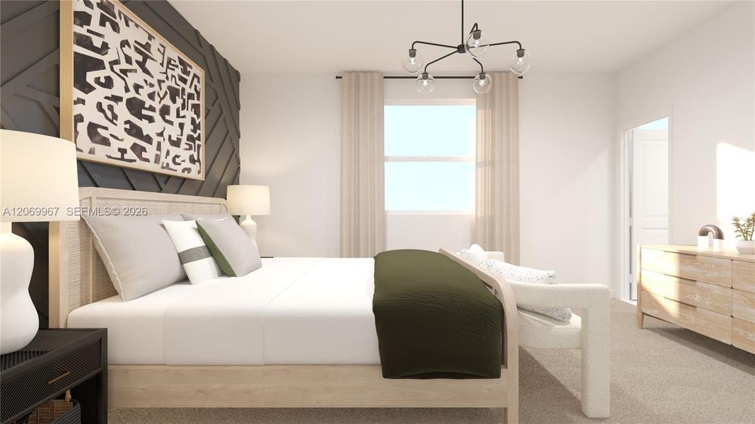 Furnished interior view inside a new home in Breezewood, Miami (Image 13).