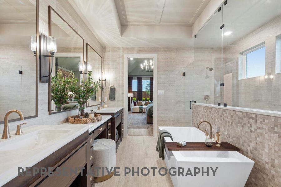 Furnished interior view inside a new home in Parten: 75ft. lots, Austin (Image 11).