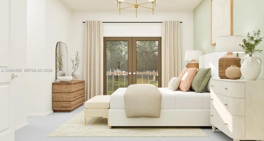 Furnished interior view inside a new home in Coral Breeze, Miami (Image 6). Furnished interior view inside a new home in Coral Breeze, Miami (Image 6).