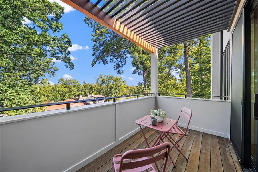 Exterior details and patio area of a home in , Atlanta (Image 52).
