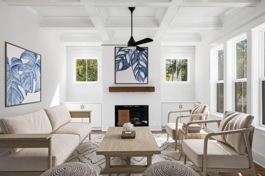 Representative furnished interior of a home built from the Solomon by Hunter Quinn Homes in Horry County Homes, Myrtle Beach (Image 10).