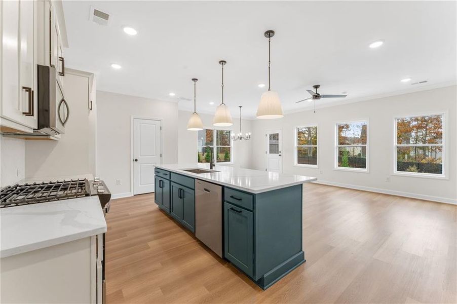Furnished interior view inside a new home in Cherokee Township, Acworth (Image 9).