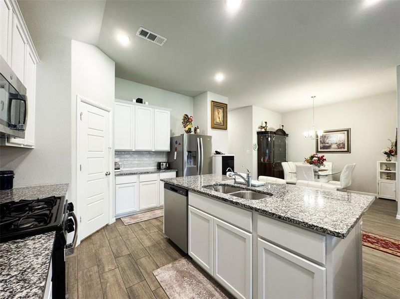 Furnished interior view inside a new home in Woodmere, Denton (Image 3). Furnished interior view inside a new home in Woodmere, Denton (Image 3).
