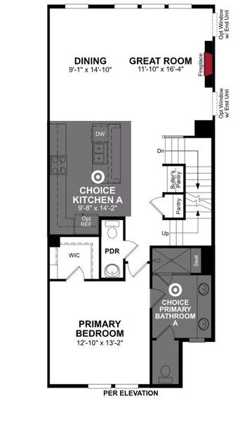 2D floor plan layout of this home in Plano Gateway, Plano, TX (Image 3).