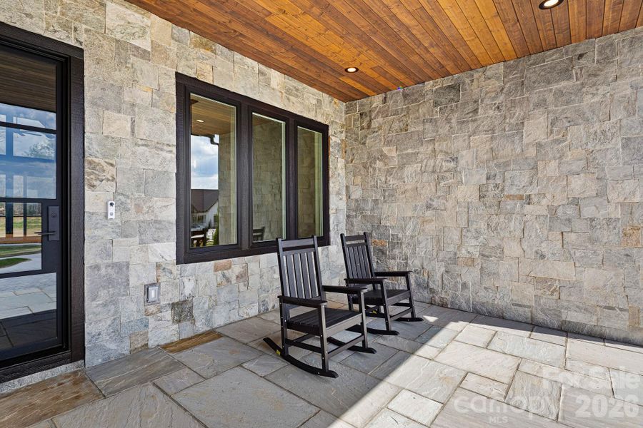 Exterior details and patio area of a home in , Fletcher (Image 3).