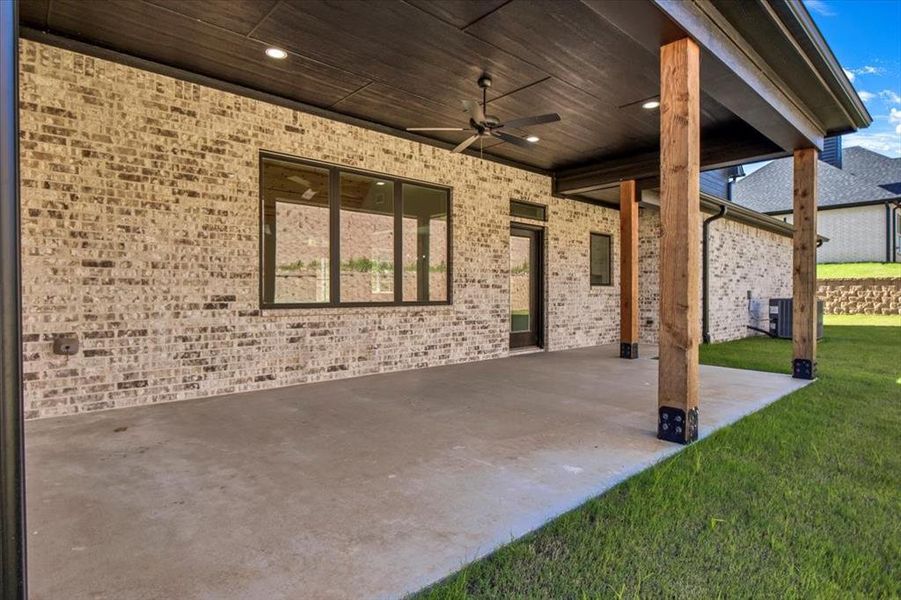 Exterior details and patio area of a home in , Lindale (Image 4). Exterior details and patio area of a home in , Lindale (Image 4).