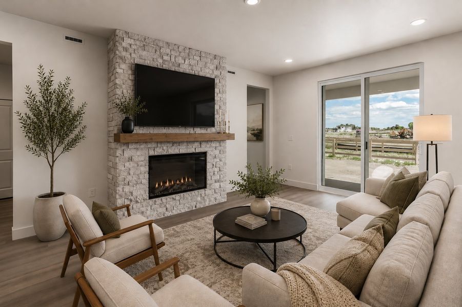 Furnished interior view inside a new home in Prairie Song, Windsor (Image 9). Furnished interior view inside a new home in Prairie Song, Windsor (Image 9).