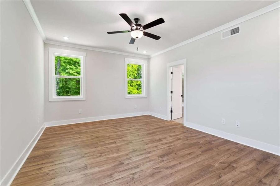 Spacious, unfurnished interior of a new home in The Paddocks at Doc Hughes, Buford (Image 31). Spacious, unfurnished interior of a new home in The Paddocks at Doc Hughes, Buford (Image 31).