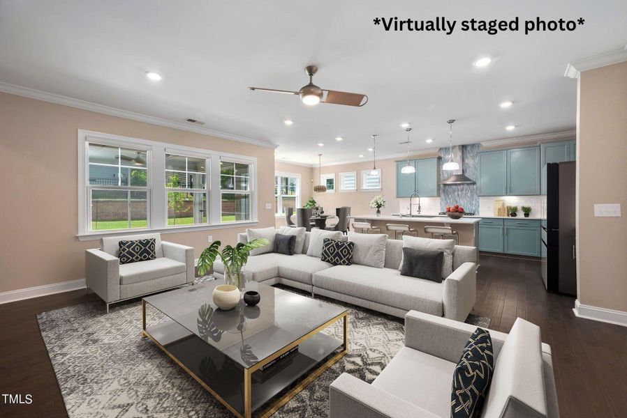 Virtual staging family room