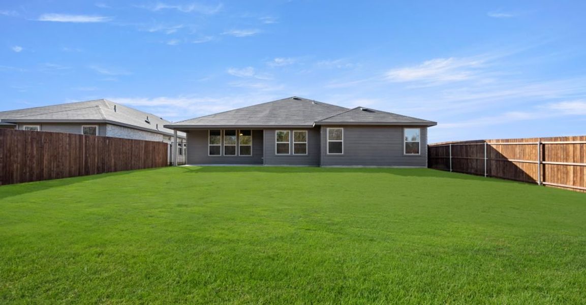 Representative exterior photo of a completed home built from the Hampton II by Impression Homes in Mountain Valley, Burleson, TX (Image 23). Representative exterior photo of a completed home built from the Hampton II by Impression Homes in Mountain Valley, Burleson, TX (Image 23).