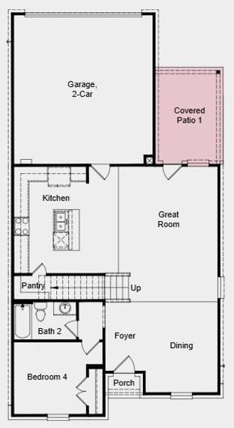 Additional Highlights include: covered patio and white cabinets.