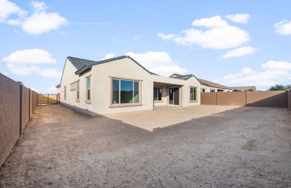 Exterior details and patio area of a home in Soleo, San Tan Valley (Image 3).