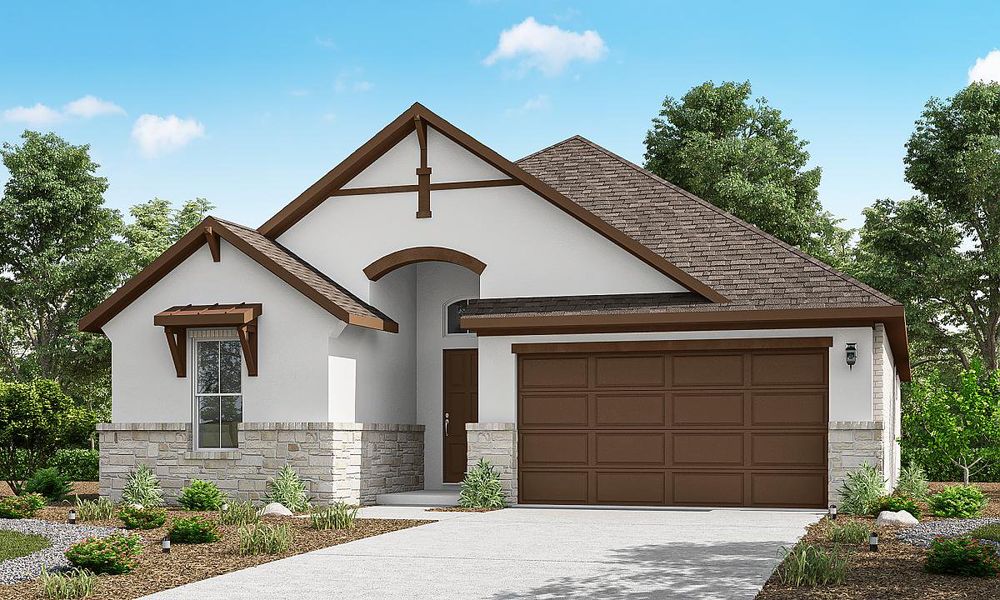 Representative exterior photo of a completed home built from the Lily by Caldwell Homes in Chambers Creek, Willis, TX (Image 4). Representative exterior photo of a completed home built from the Lily by Caldwell Homes in Chambers Creek, Willis, TX (Image 4).