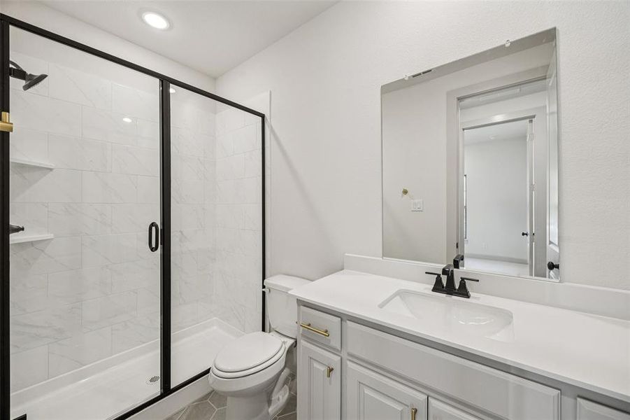 Friends and family will feel right at home in any of the beautifully finished guest baths this dream home offers!
