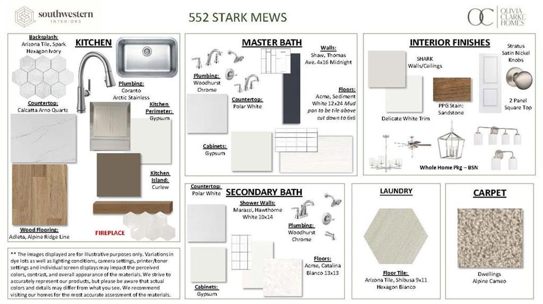 Finishes curated for your new home