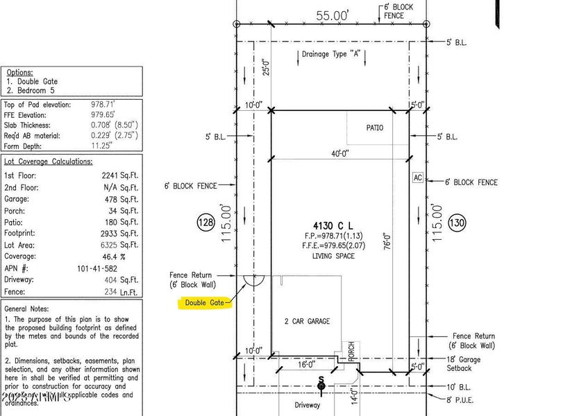 #129 Plot Plan 6325 SF