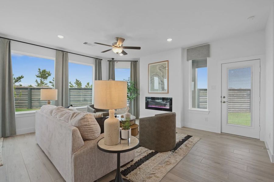 Representative furnished interior of a home built from the Capeside by Chesmar Homes in Bridgeland, Elgin (Image 4).
