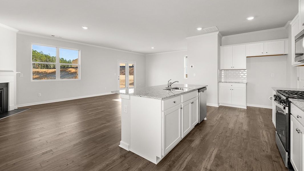 Representative furnished interior of a home built from the Elston by D.R. Horton in Parkside at Carter Grove, Cartersville (Image 5).
