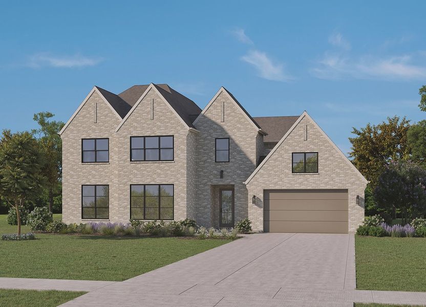 Representative exterior photo of a completed home built from the The Bandera by Homebound in Park Place, Prosper, TX (Image 9). Representative exterior photo of a completed home built from the The Bandera by Homebound in Park Place, Prosper, TX (Image 9).