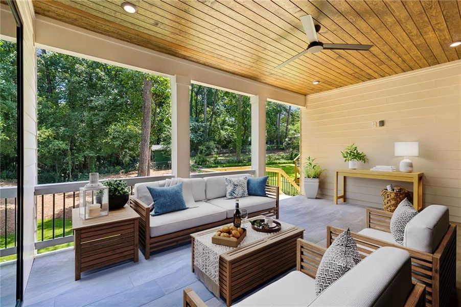 Exterior details and patio area of a home in , Atlanta (Image 31). Exterior details and patio area of a home in , Atlanta (Image 31).
