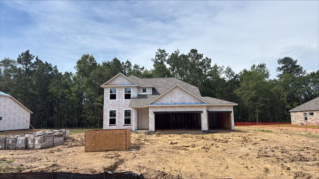 In-progress construction of a new home in Encino Estates, Dayton, TX (Image 34).