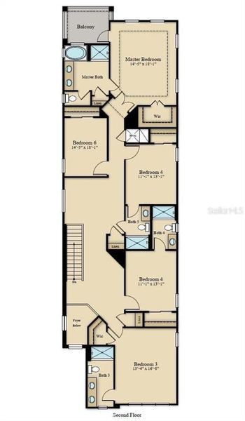 2D floor plan layout of this home in , Reunion, FL (Image 3). 2D floor plan layout of this home in , Reunion, FL (Image 3).